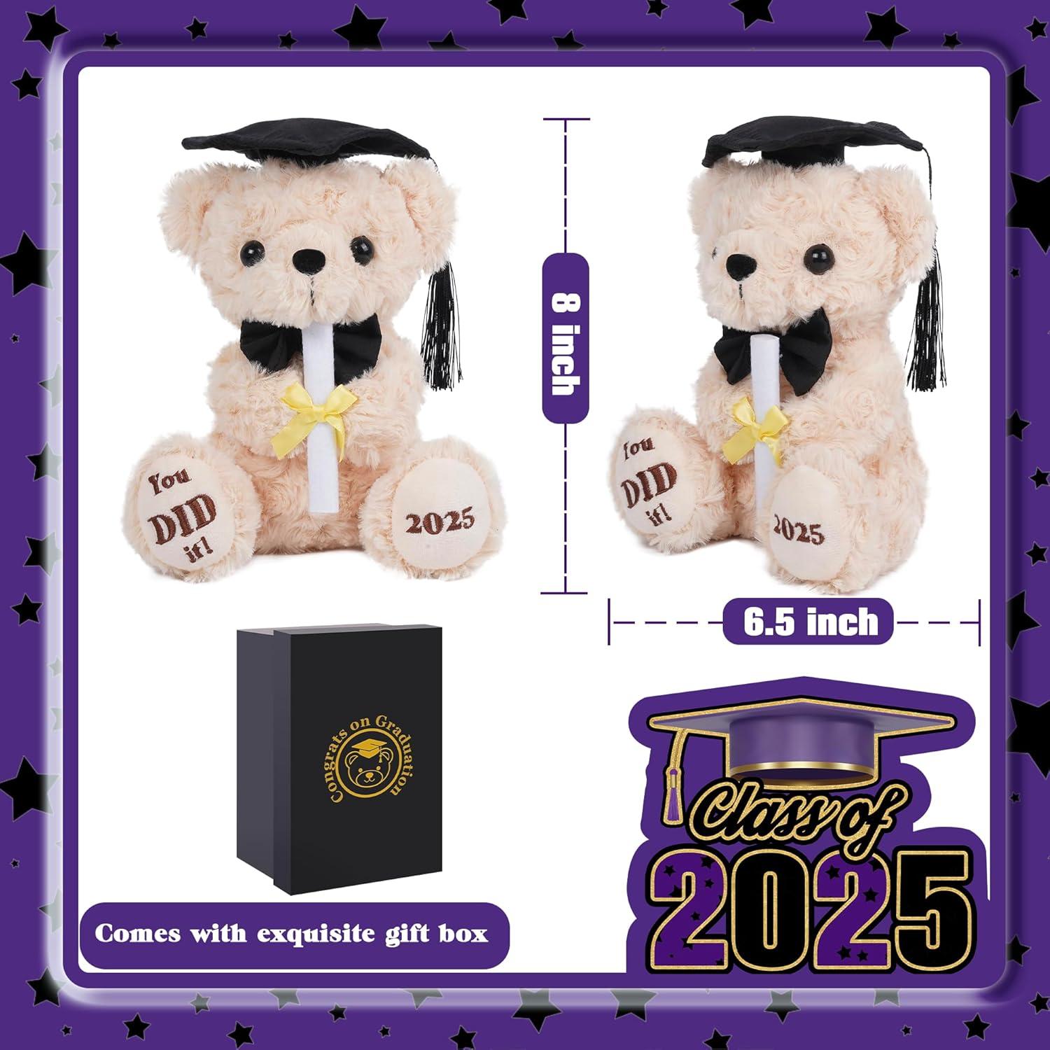 Oso de Graduación Numyawl 20 cm con Gorra y Diploma 2025