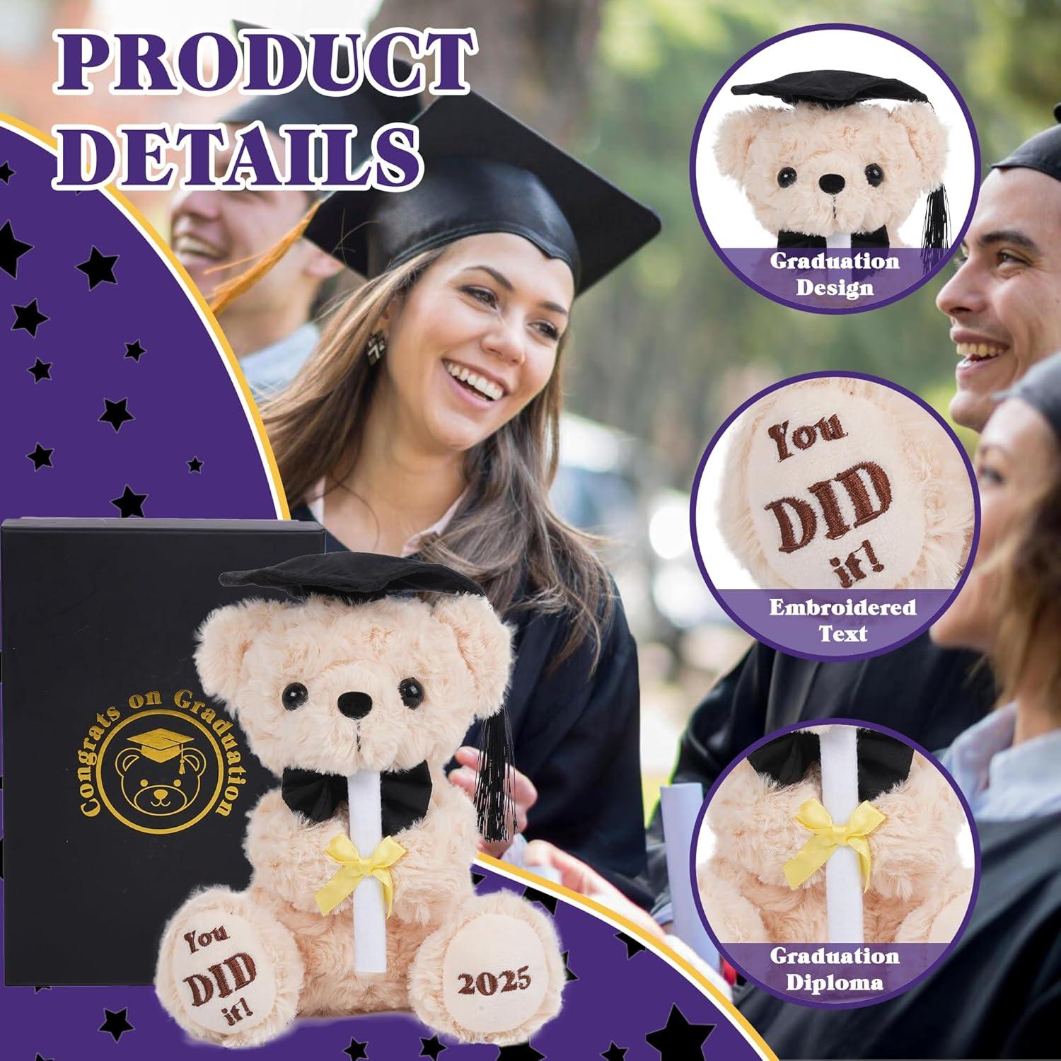 Oso de Graduación Numyawl 20 cm con Gorra y Diploma 2025