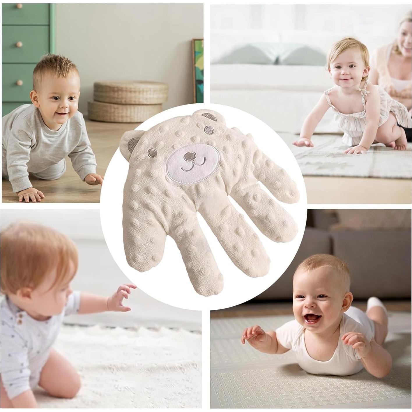 Palma Calmante Bebés Patera Dormir Oso Blanco Relleno Frijoles