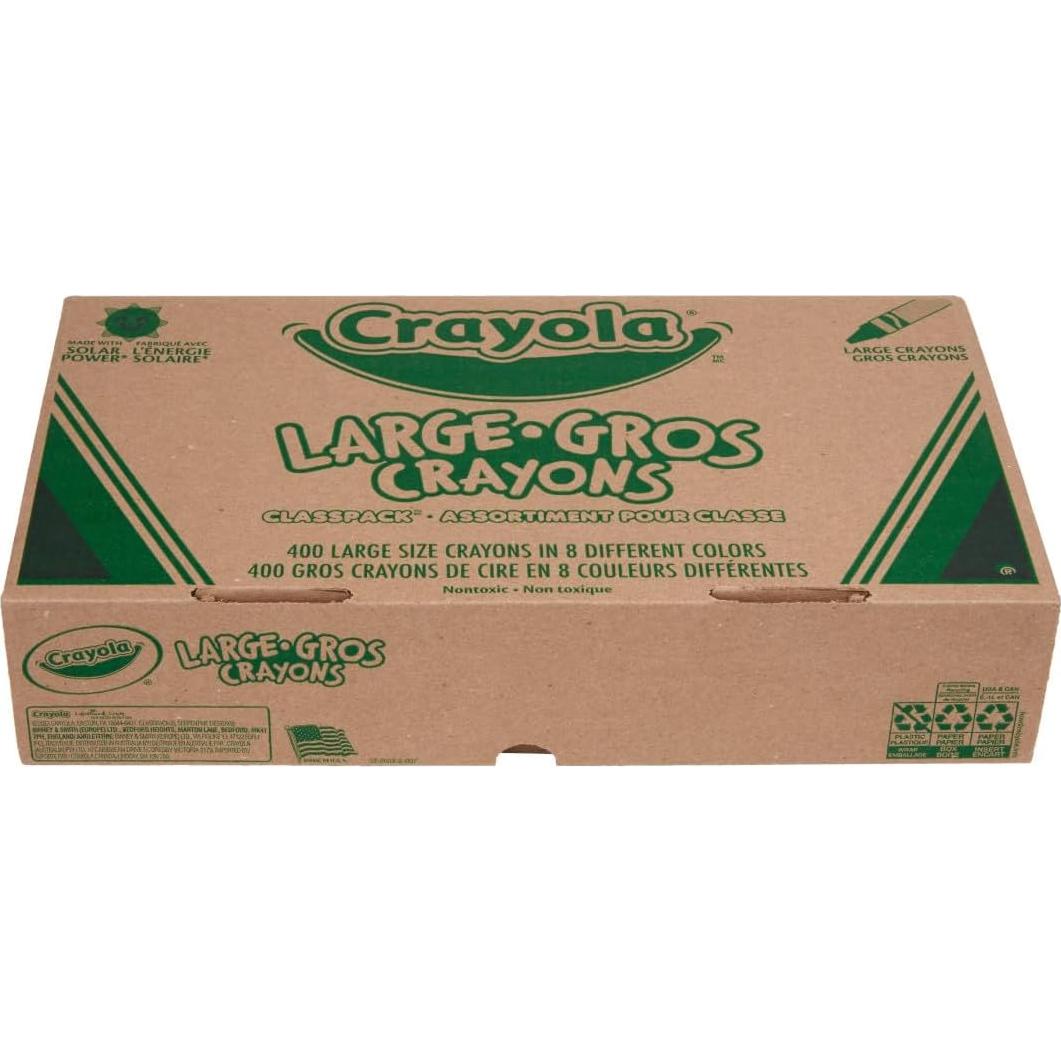 Paquete de Crayones Grandes Crayola 400ct 8 Colores para Niños