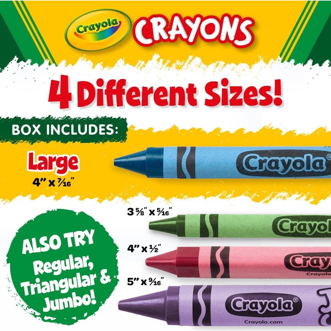 Paquete de Crayones Grandes Crayola 400ct 8 Colores para Niños