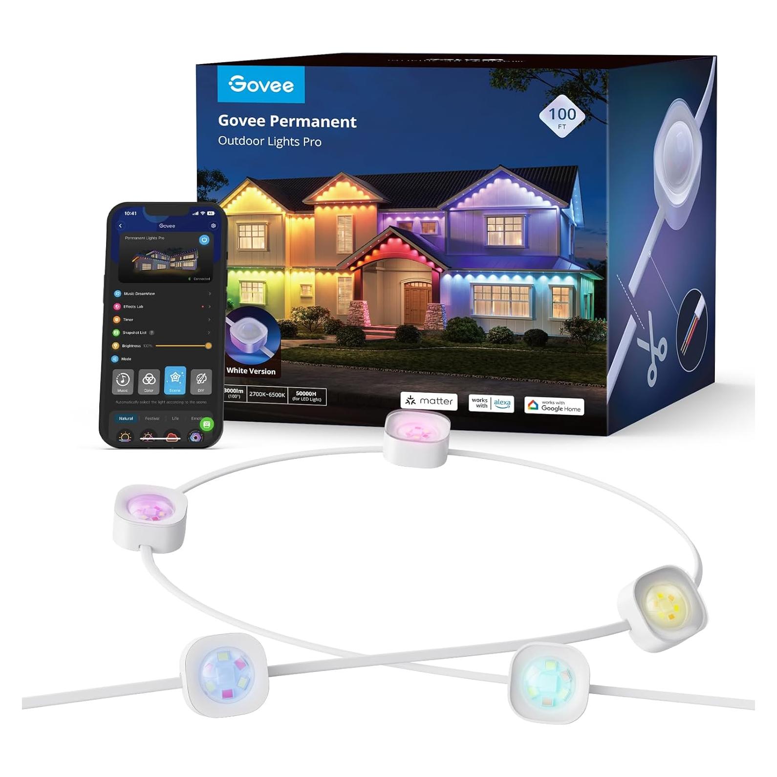 Govee Luces LED Pro 30,48 m RGBIC para Exterior IP67