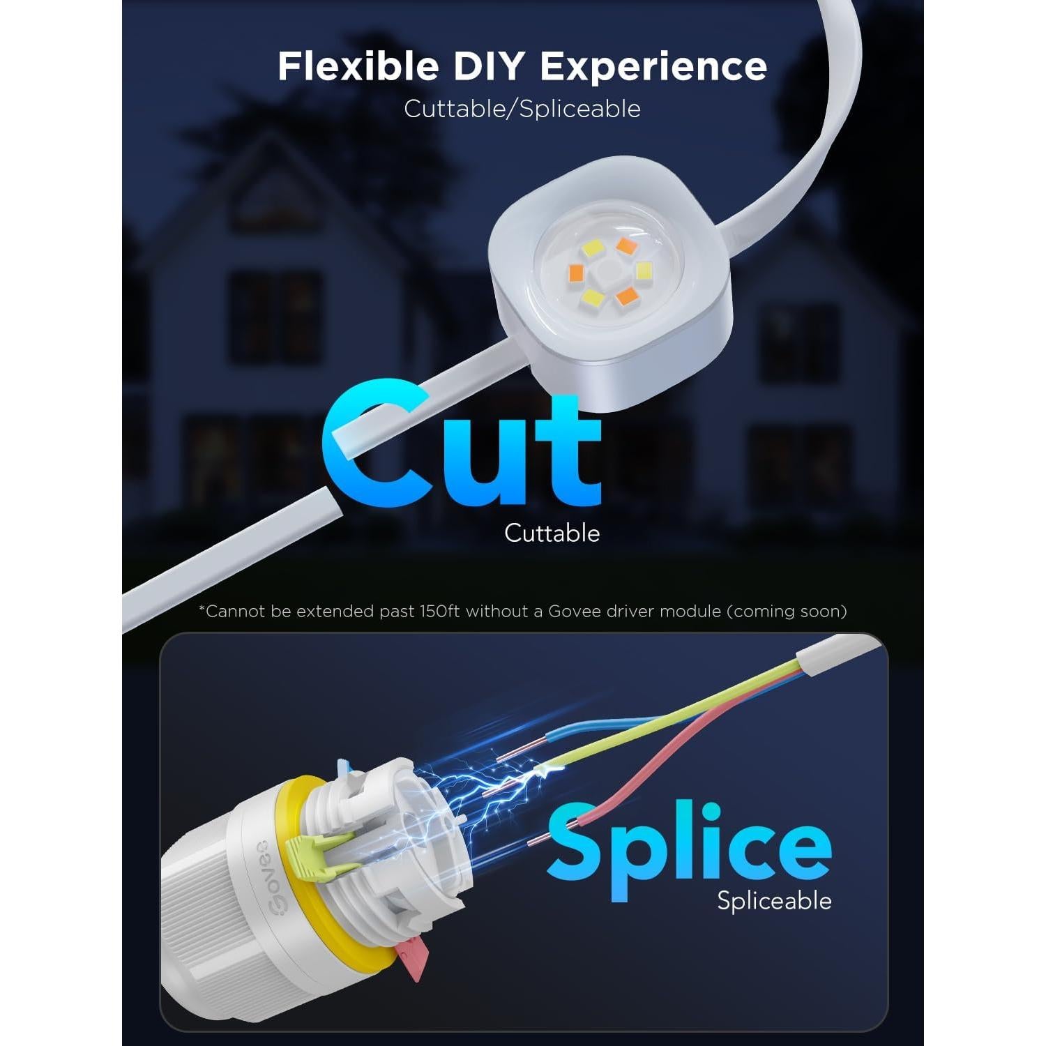 Govee Luces LED Pro 30,48 m RGBIC para Exterior IP67