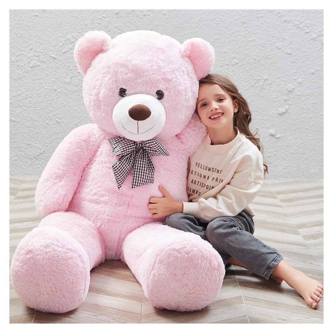 Oso de Peluche Rosa Misscindy 119 cm Suave y Lindo