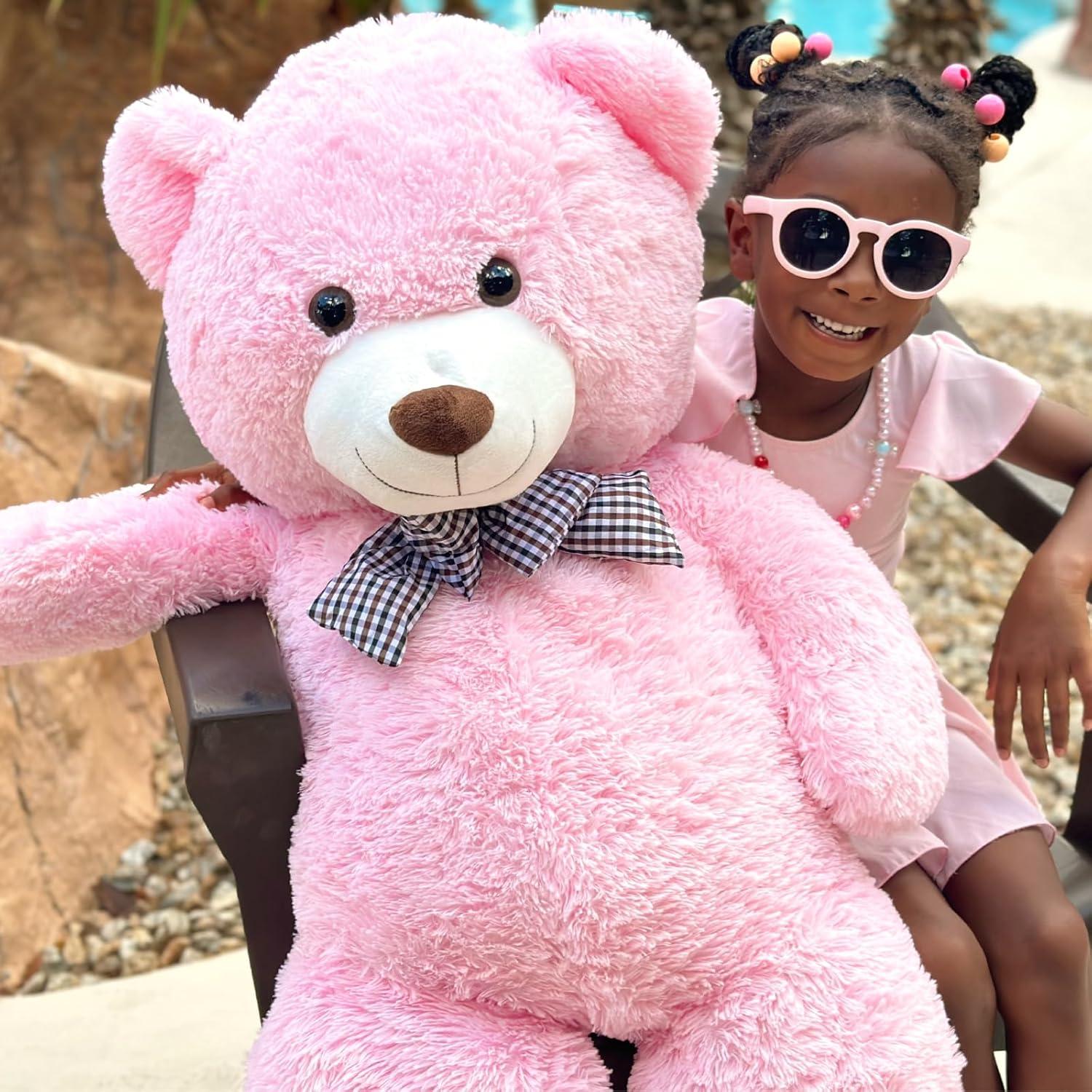 Oso de Peluche Rosa Misscindy 119 cm Suave y Lindo