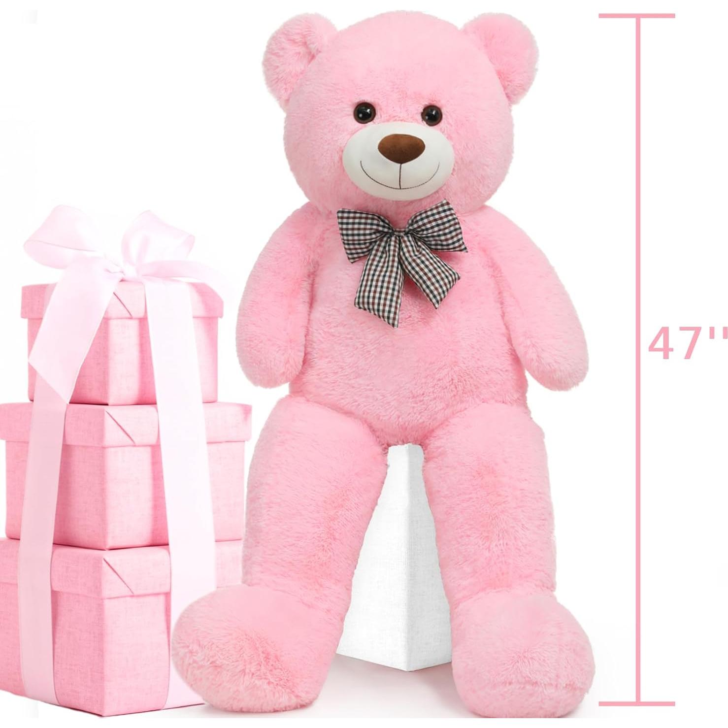 Oso de Peluche Rosa Misscindy 119 cm Suave y Lindo