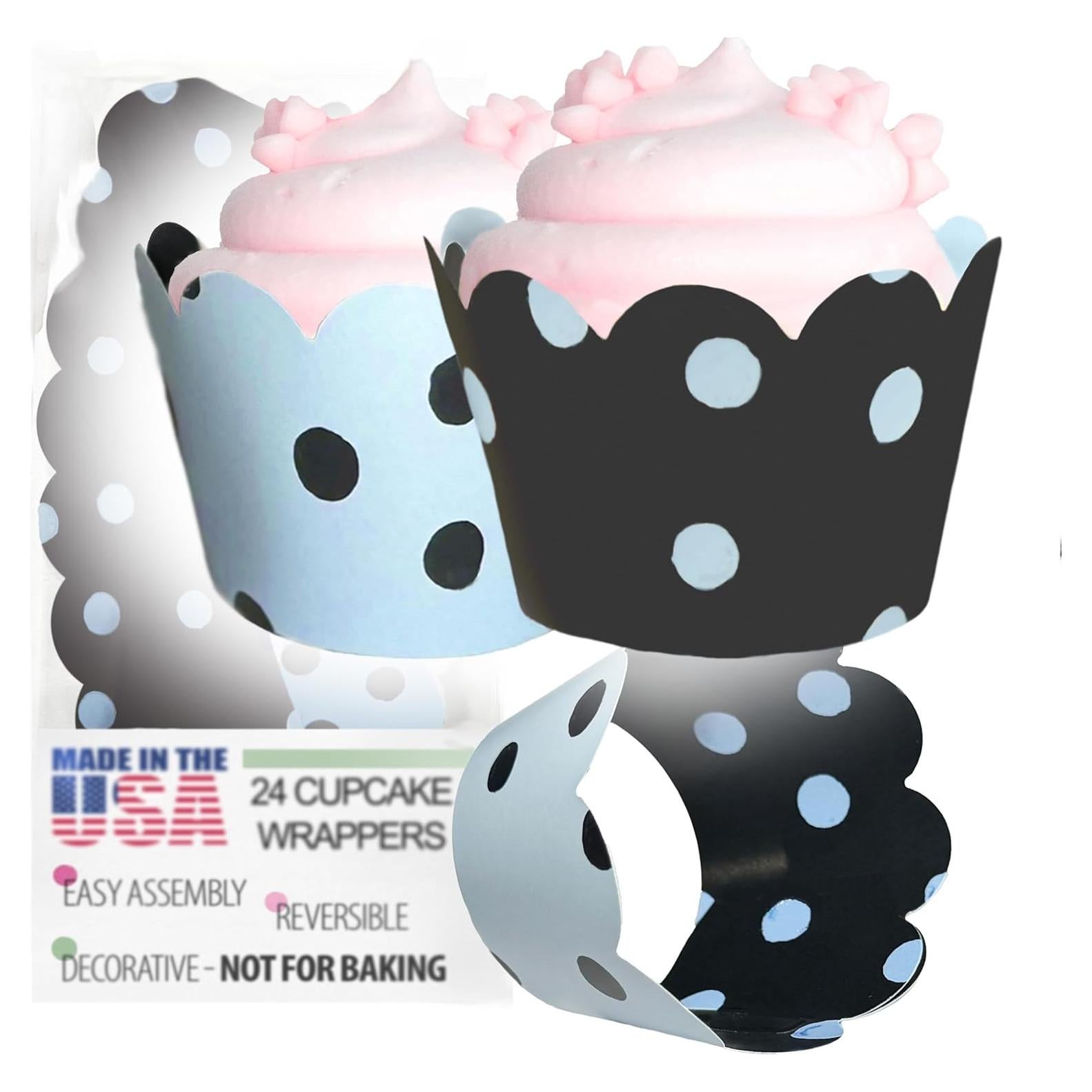 Fundas para Cupcakes Confetti Couture 24 Piezas Reversibles