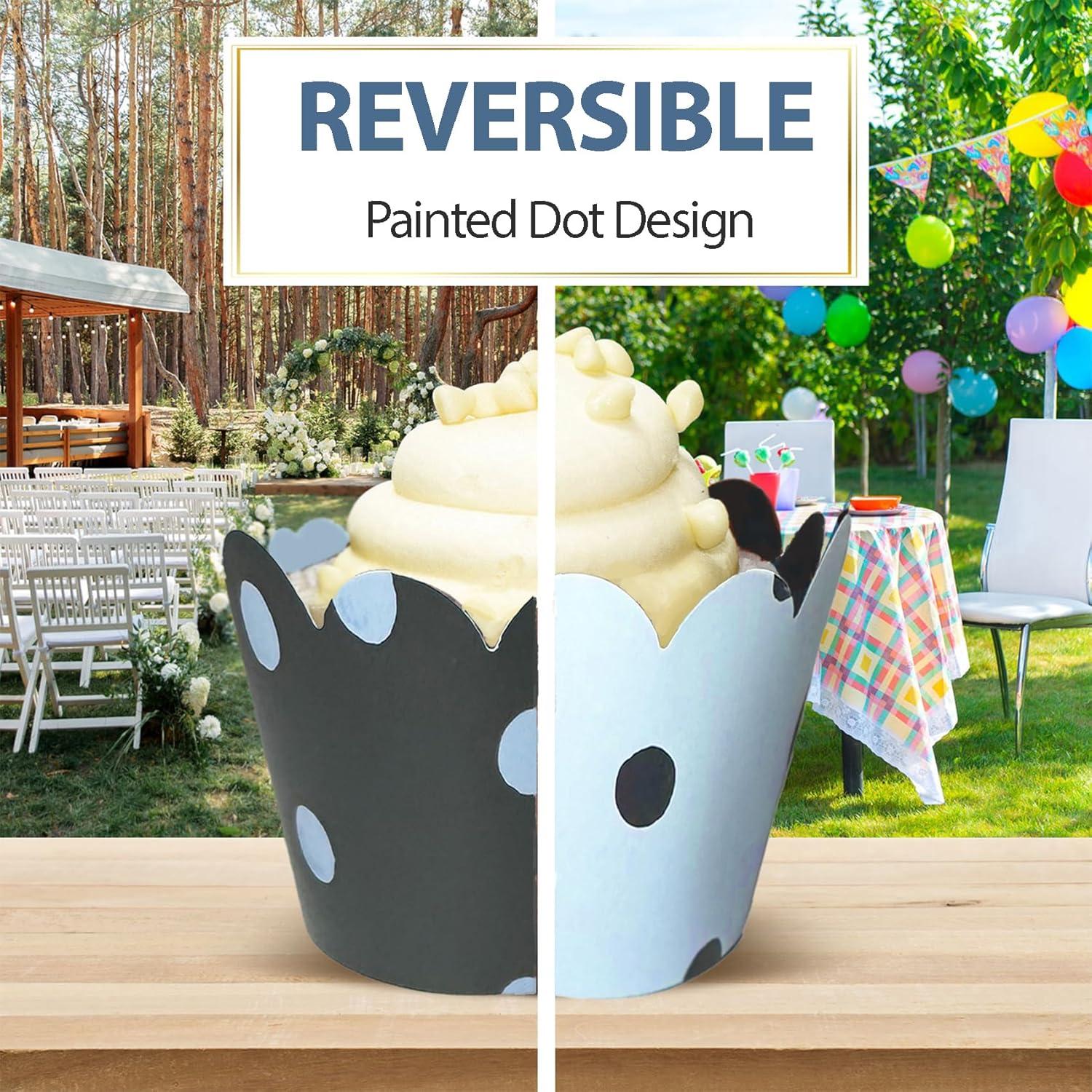 Fundas para Cupcakes Confetti Couture 24 Piezas Reversibles