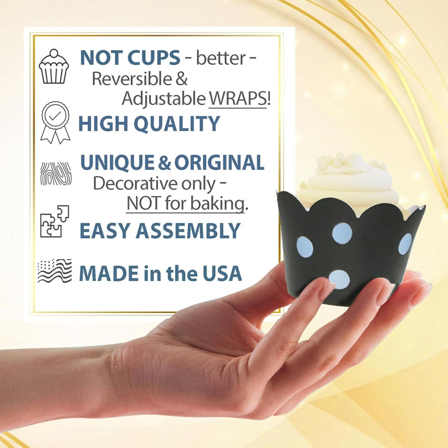 Fundas para Cupcakes Confetti Couture 24 Piezas Reversibles