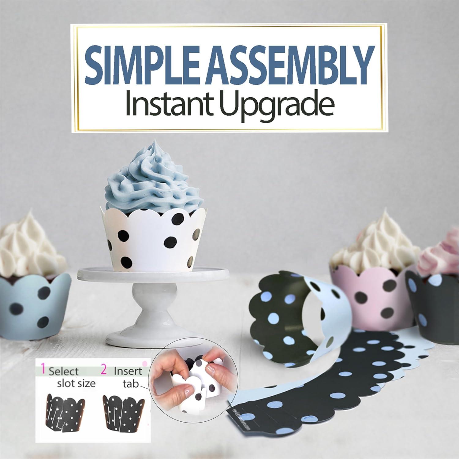 Fundas para Cupcakes Confetti Couture 24 Piezas Reversibles