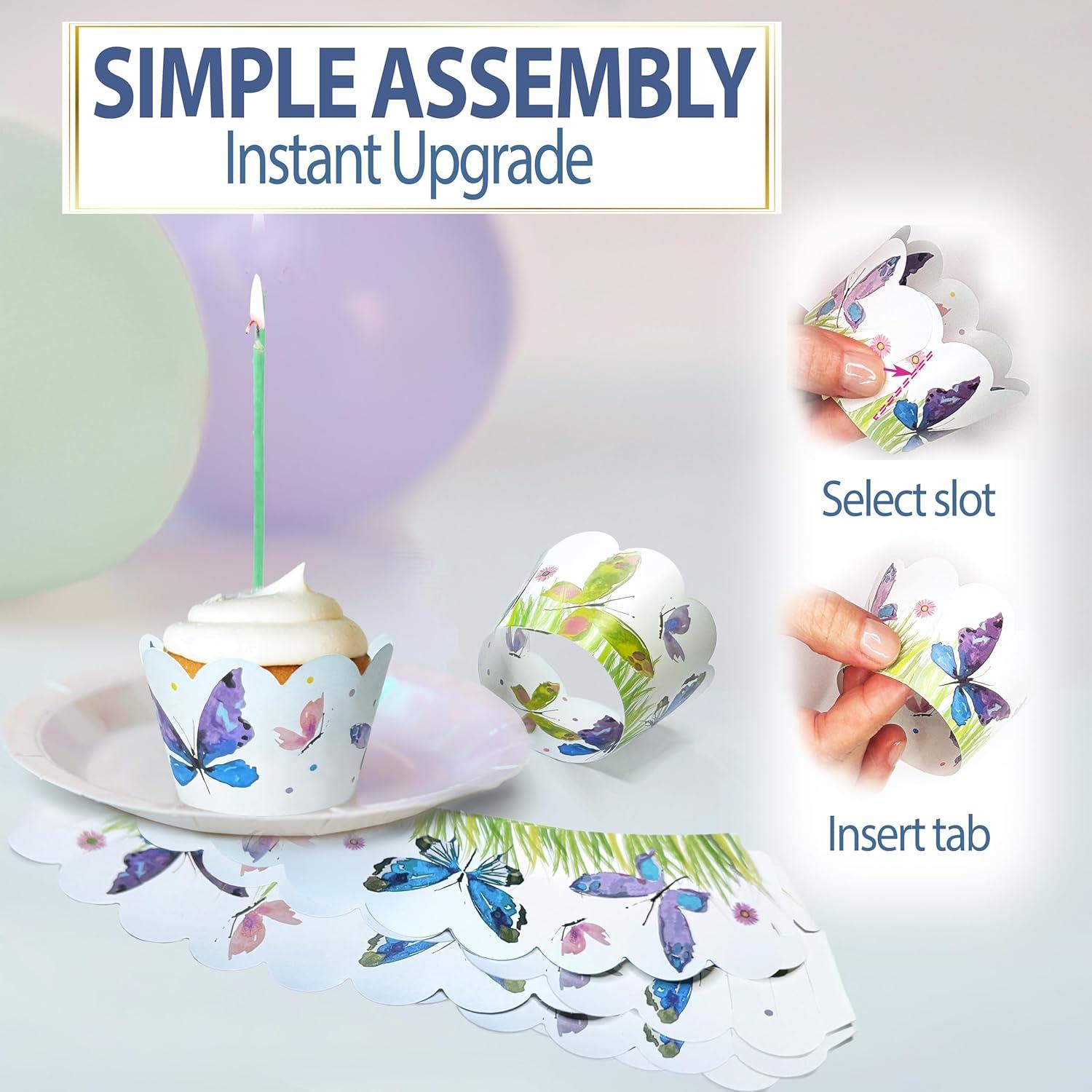 Fundas para Cupcakes Confetti Couture 24 Pzs Reversibles