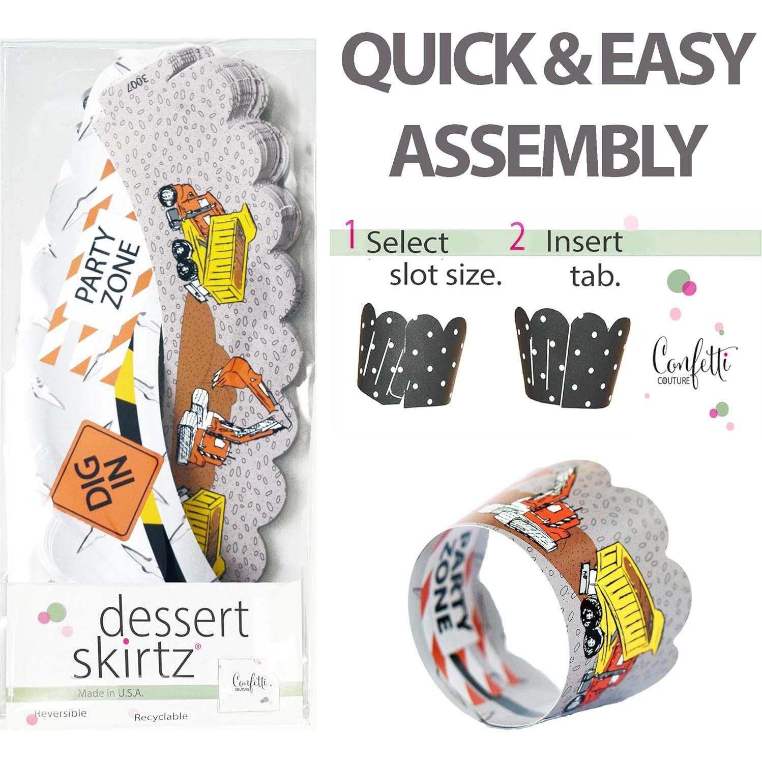 Fundas para Cupcake Confetti Couture 24 Pzas Reversibles