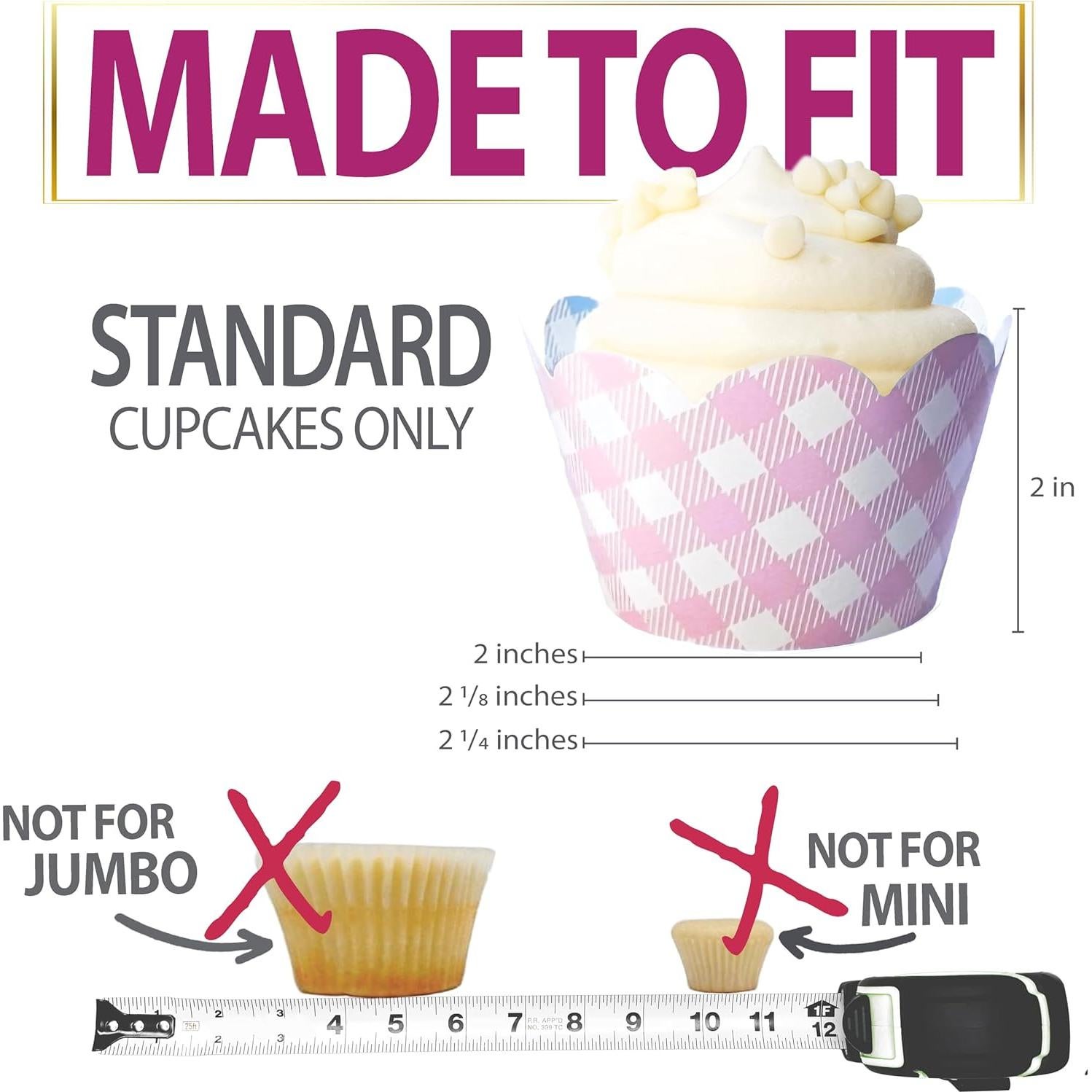 Fundas para Cupcake Confetti Couture 24 Pzas Rosa y Azul