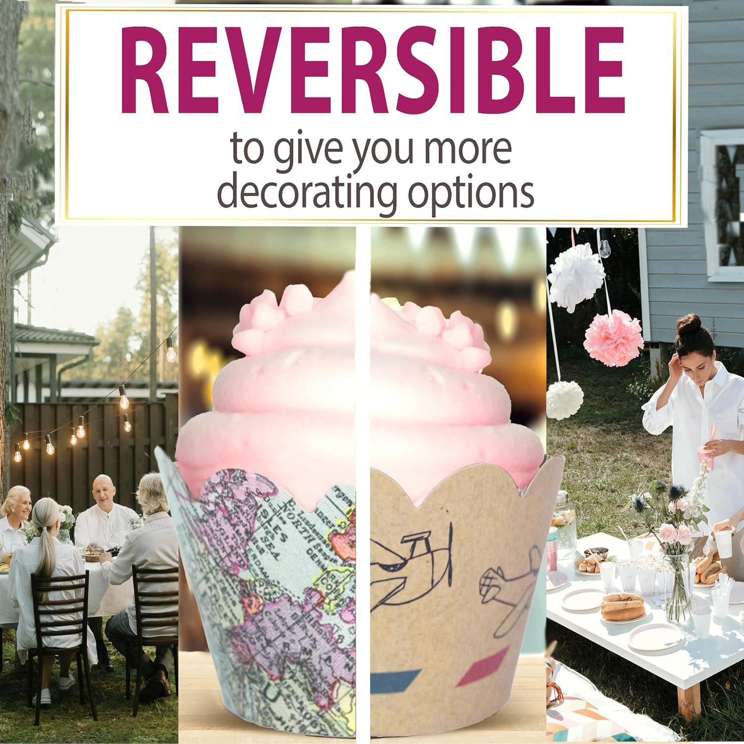 Fundas para Cupcake Confetti Couture 24 Piezas Reversibles