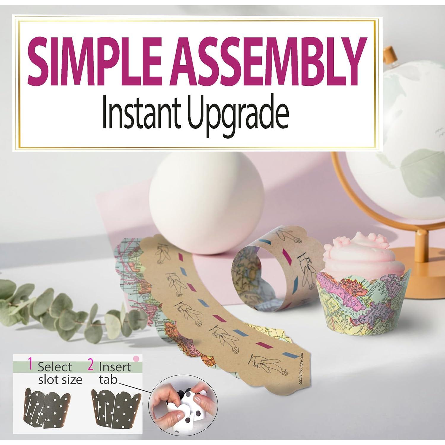 Fundas para Cupcake Confetti Couture 24 Piezas Reversibles