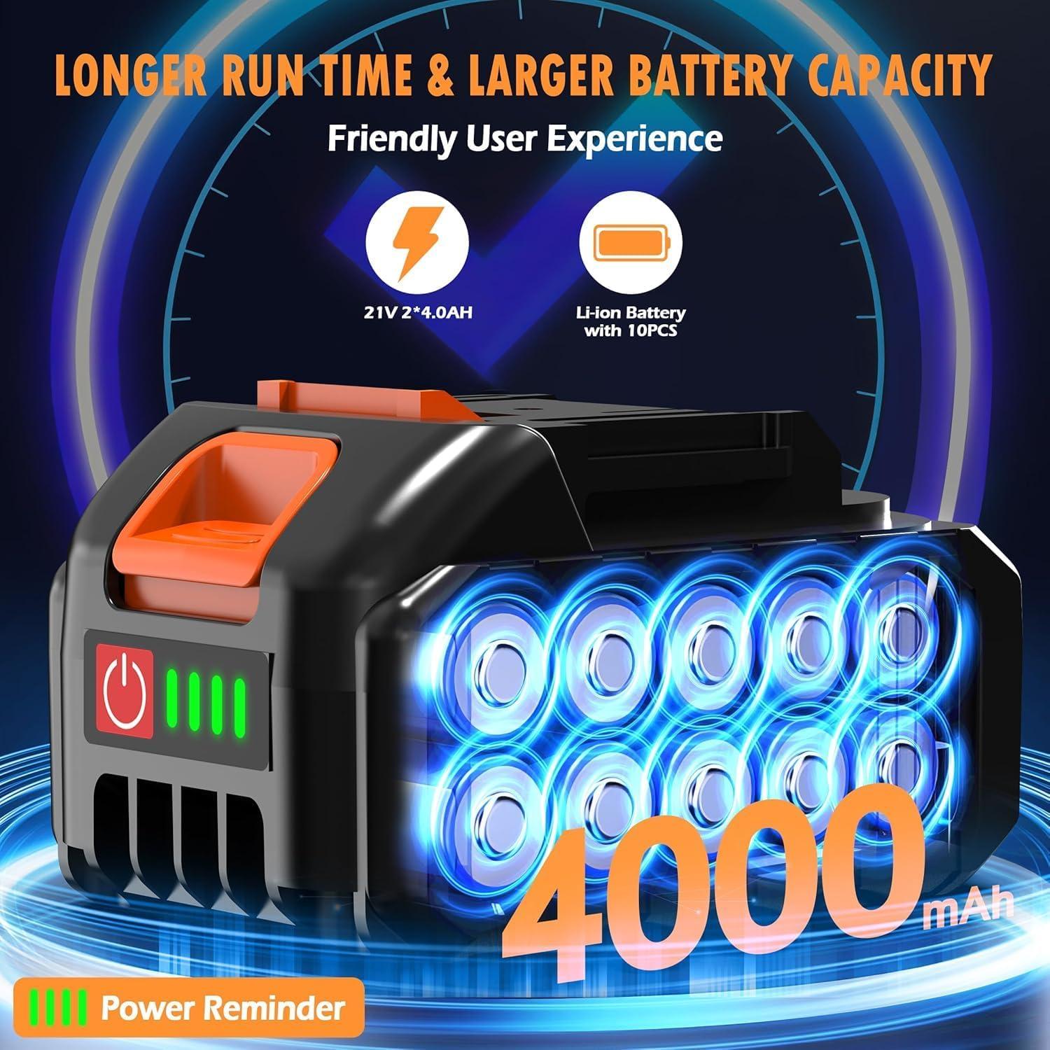 Pulidor de Coche Inalámbrico Protmex 6" 21V 2 Baterías 4000mAh