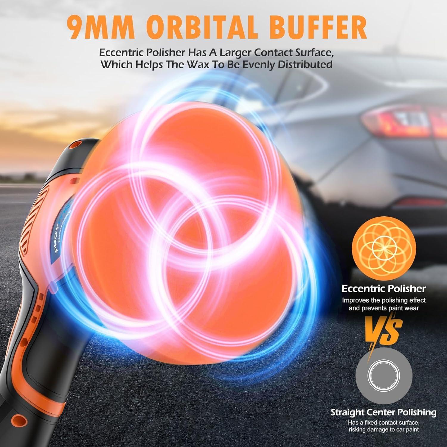 Pulidor de Coche Inalámbrico Protmex 6" 21V 2 Baterías 4000mAh