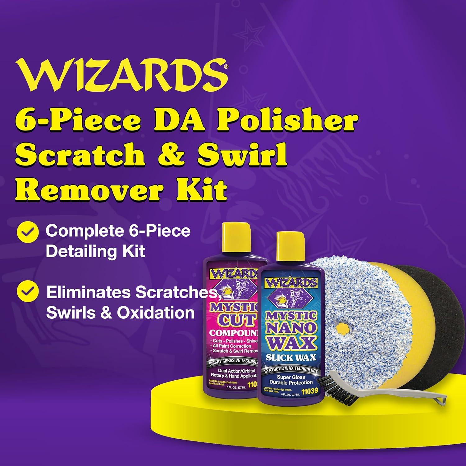 Kit de Pulido Wizards 99121 - Almohadillas y Cera para Autos