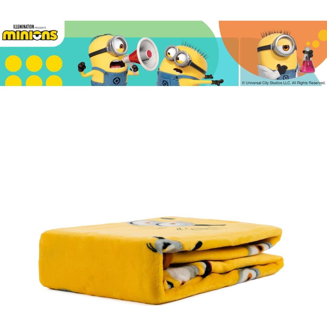 Manta Franco Minions Toque de Seda 101,6x127 cm