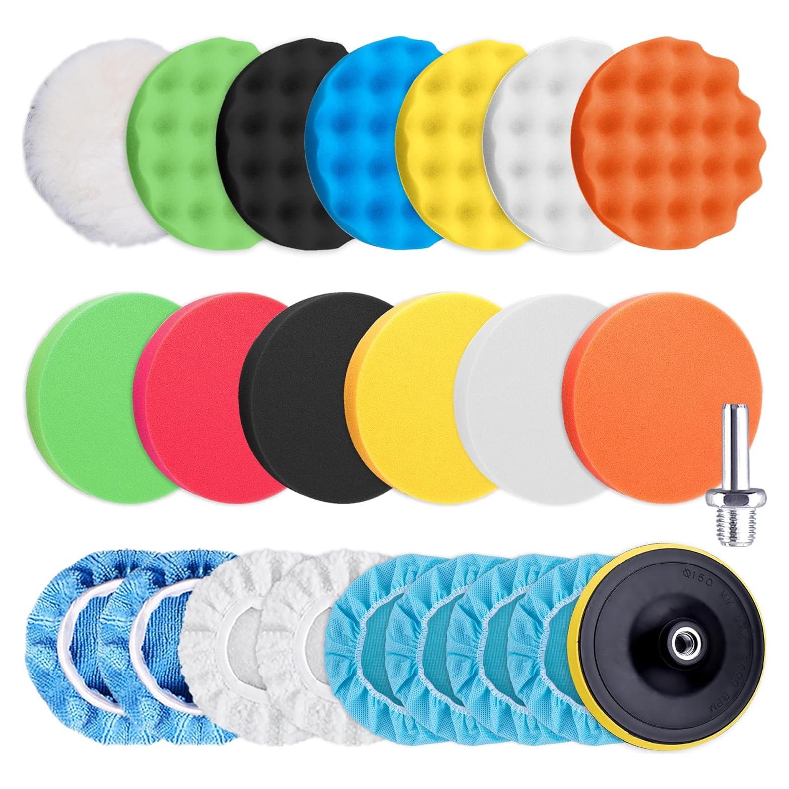 Kit de Pulido SIQUK 23 Piezas 5 Pulgadas para Automóviles