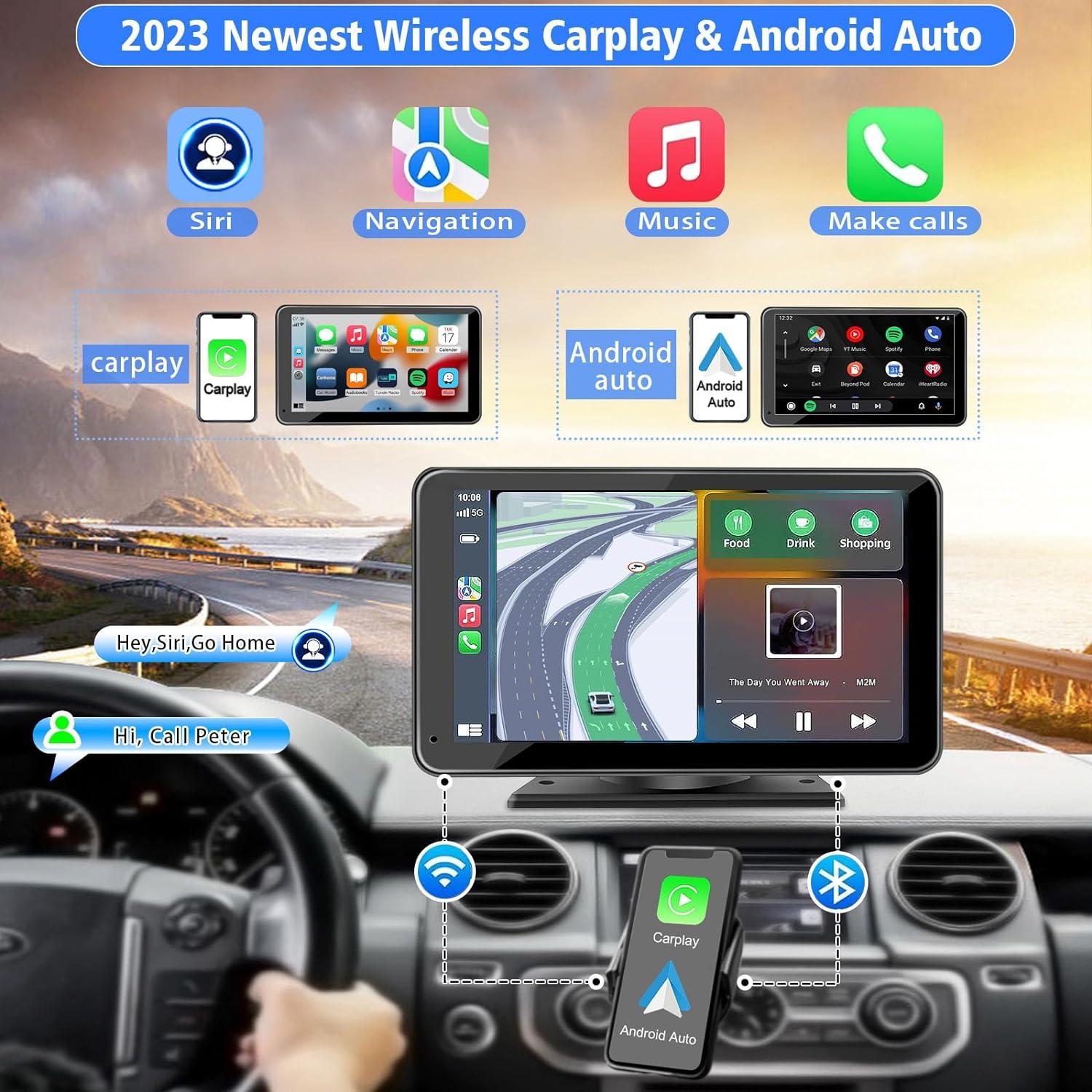 Estéreo de Coche PASLDA 7" HD Bluetooth 5.2 con CarPlay