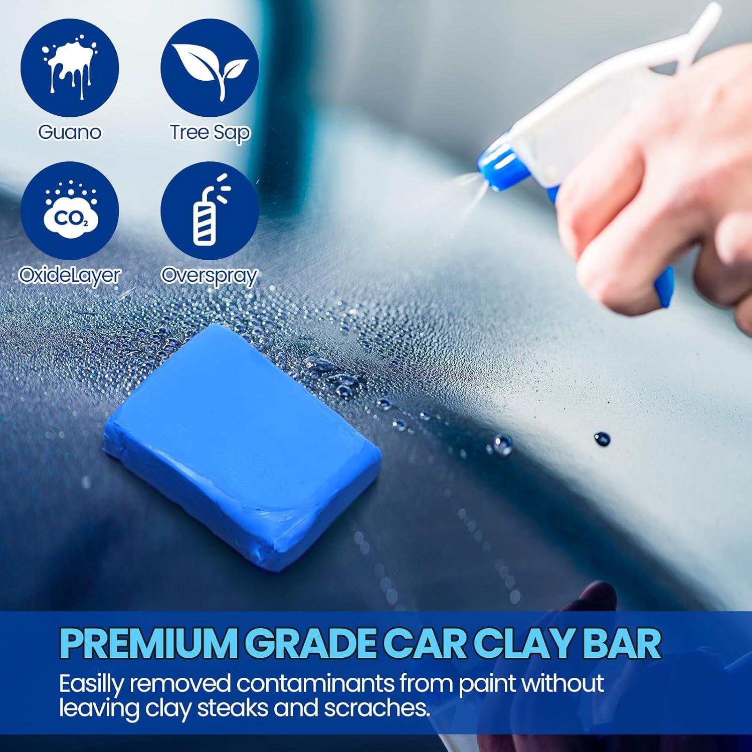 Kit de Detallado de Automóviles Aurelema 32 Pcs - 16 Barras de Arcilla y Lubricante