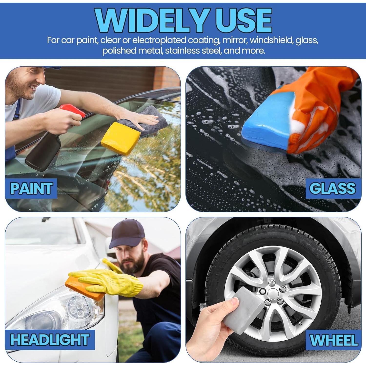 Kit de Detallado de Automóviles Aurelema 32 Pcs - 16 Barras de Arcilla y Lubricante