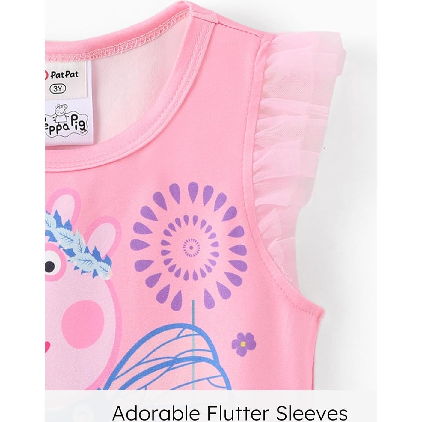 Conjunto Peppa Pig 2 Piezas Niña 5-6 Años Top y Falda