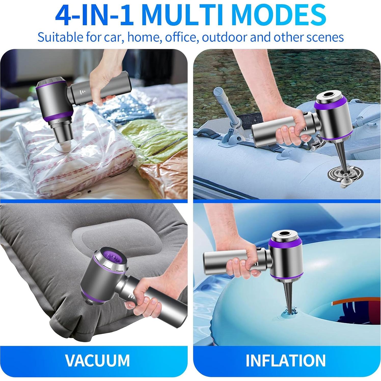 Aspiradora de Carro Yejay ST6653P Inalámbrica 20000Pa 4 en 1