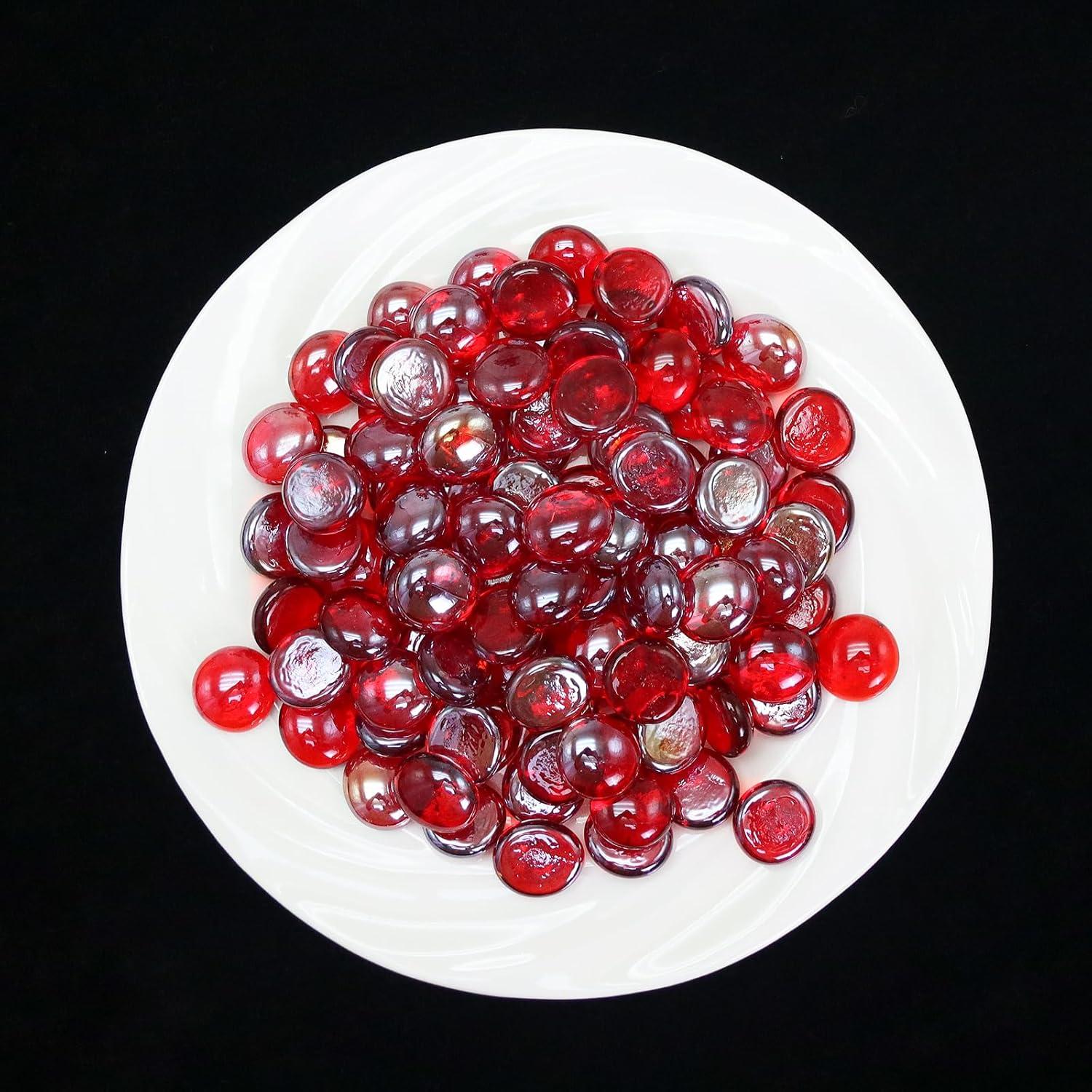 Perlas de Vidrio Rojo Ausluru 2,27 kg para Decoración