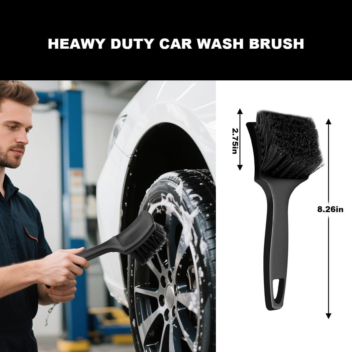 Kit de Cepillos de Limpieza para Ruedas Bittwee 7 Piezas