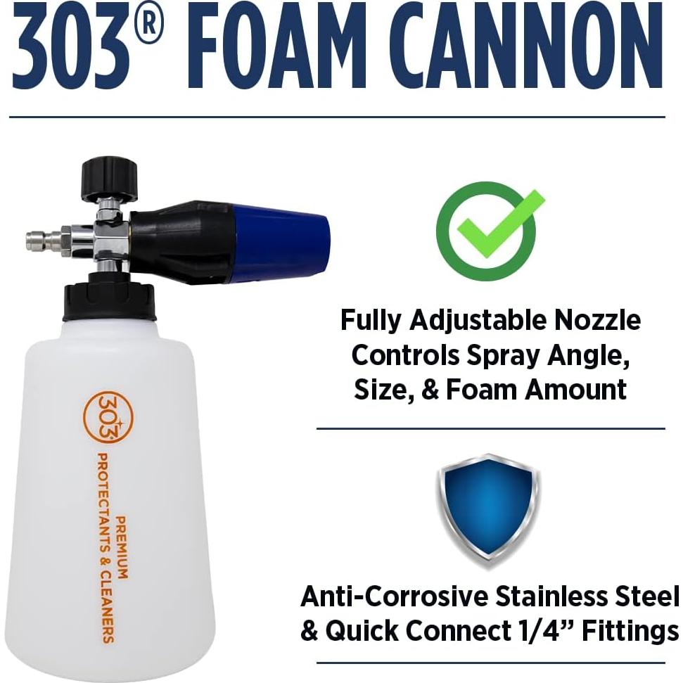 Cannon de Espuma 303 para Lavadora a Presión 2L Acero Inoxidable
