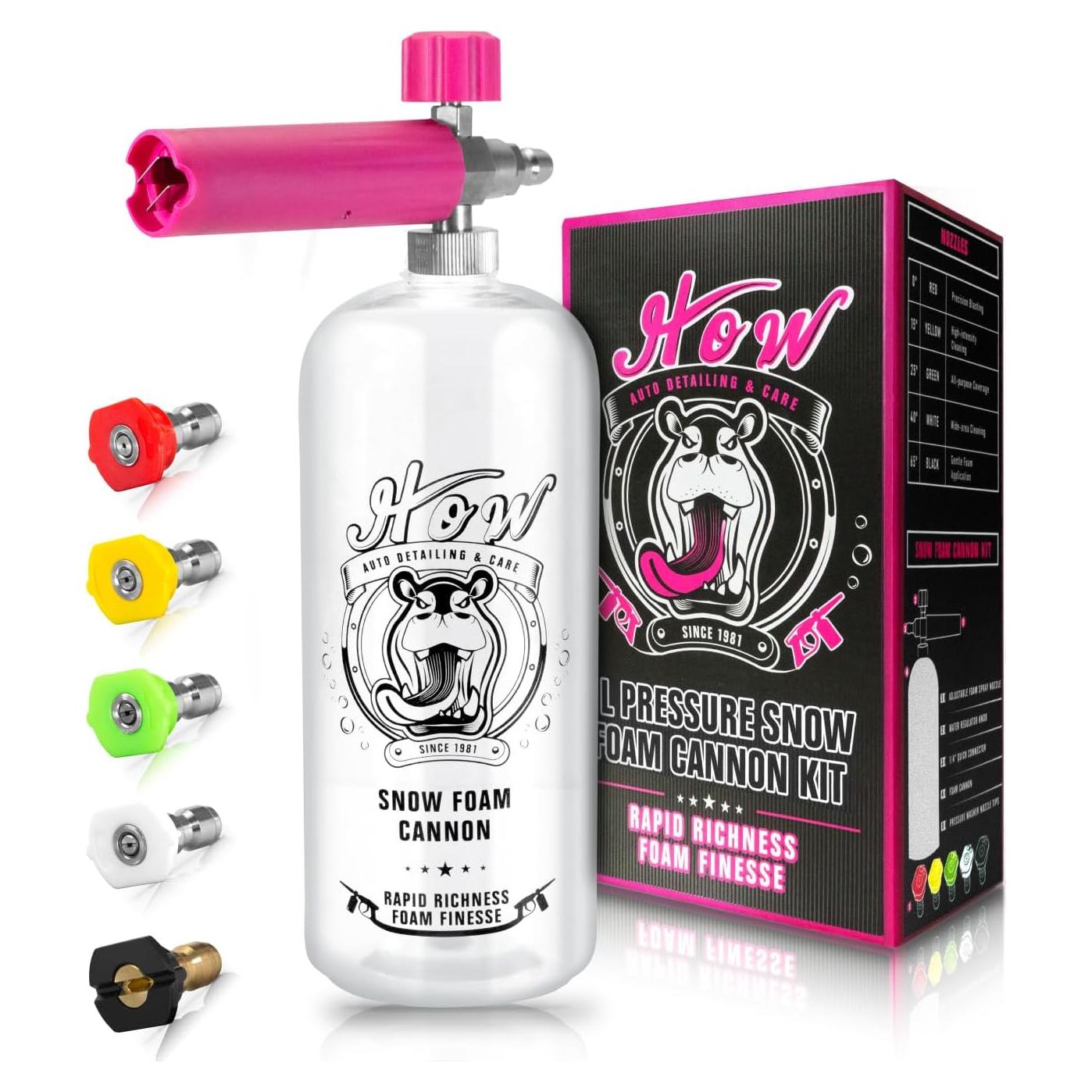 Cañón de Espuma H.O.W HB0002 con 5 Puntas de Boquilla