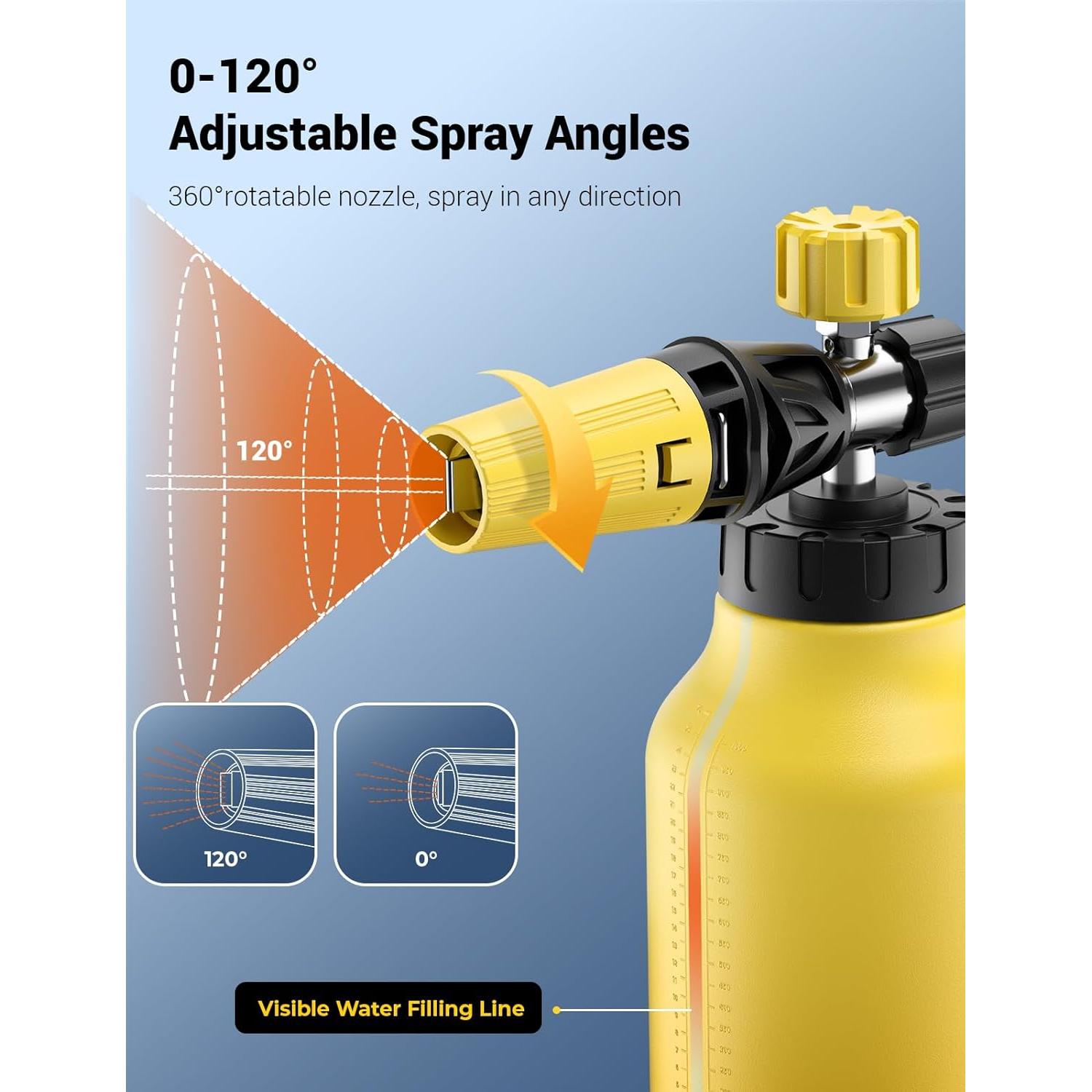 Cannon de Espuma AUTOWN FC-34Y 1L para Lavadora a Presión