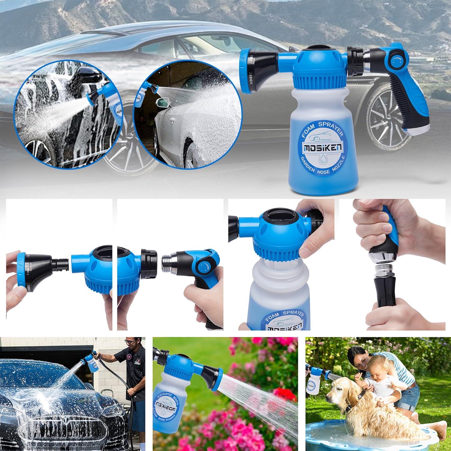 Rociador de espuma para lavado de autos MOSIKEN con esponja