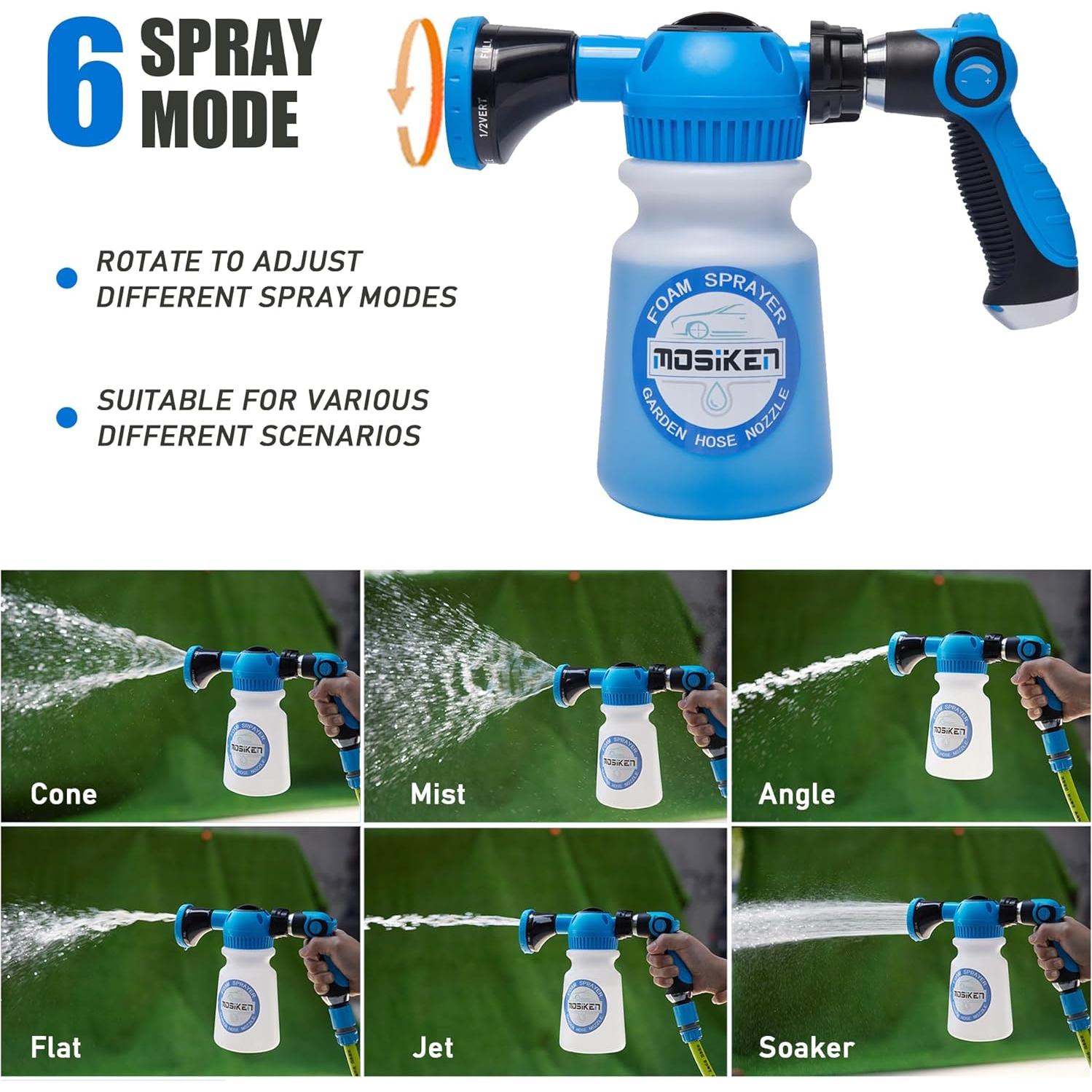 Rociador de espuma para lavado de autos MOSIKEN con esponja