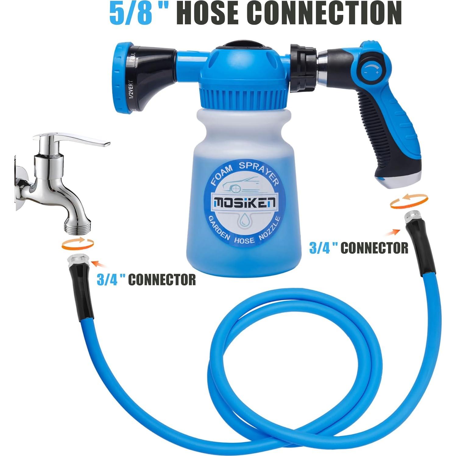 Rociador de espuma para lavado de autos MOSIKEN con esponja