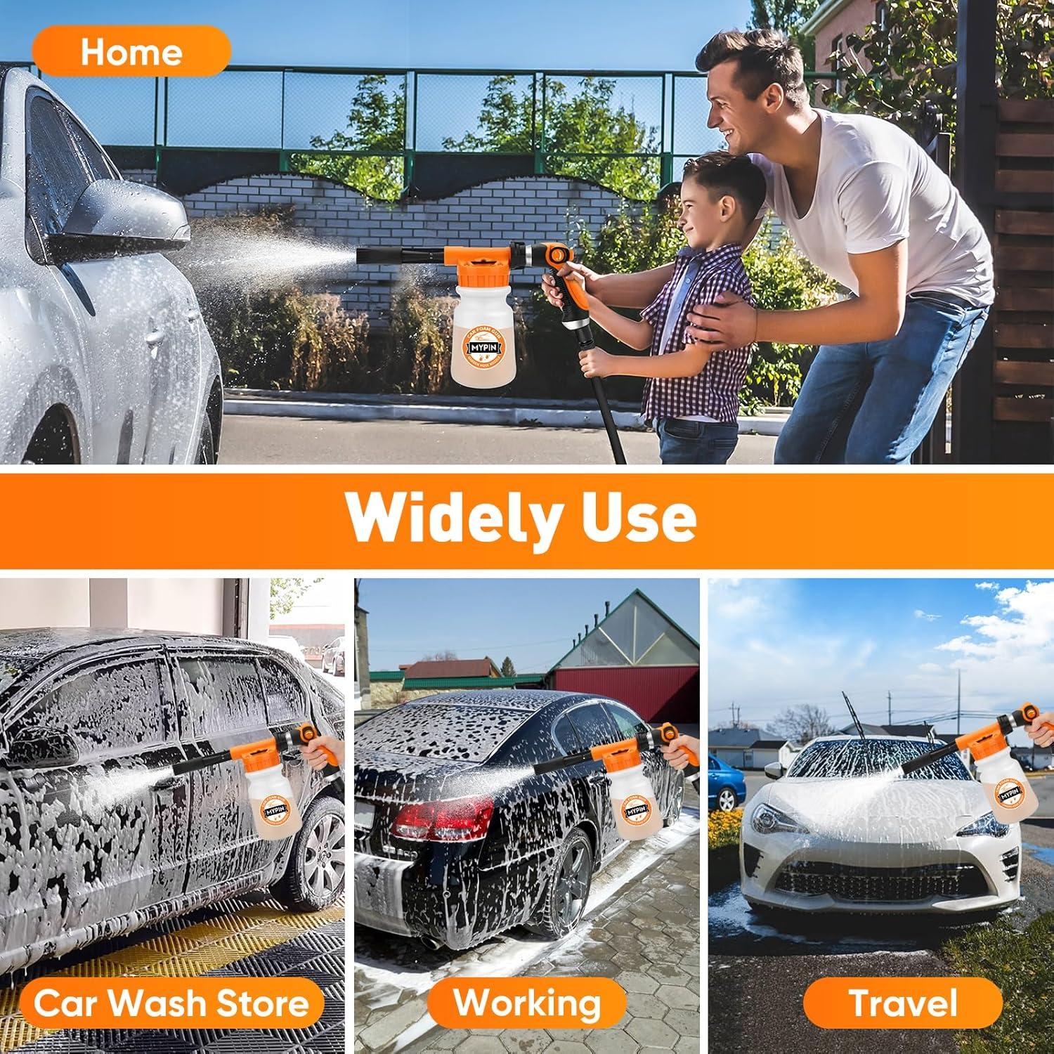 Pistola de Espuma MYPIN 16 en 1 para Lavado de Autos y Jardín