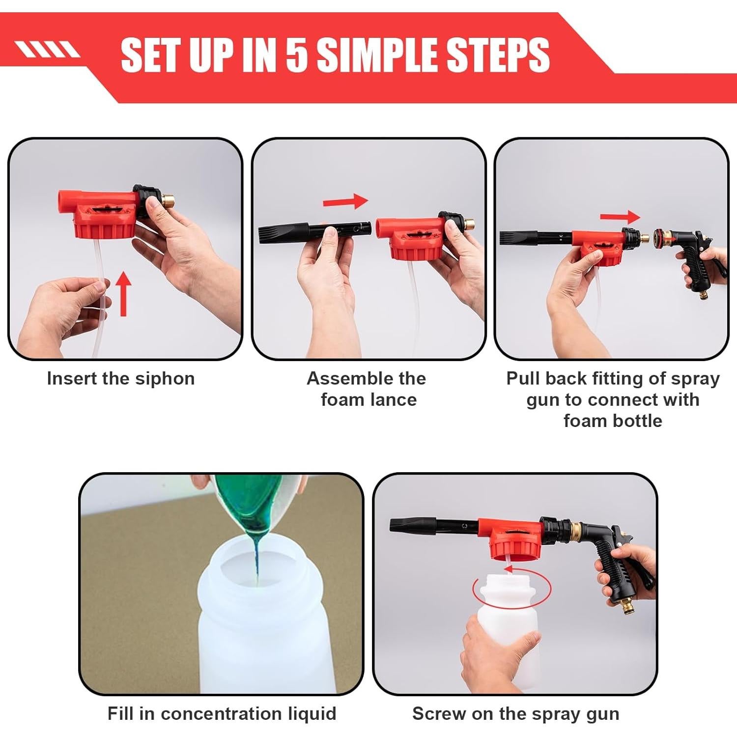Pistola de Espuma para Lavado de Autos Siapupy 0.62 kg