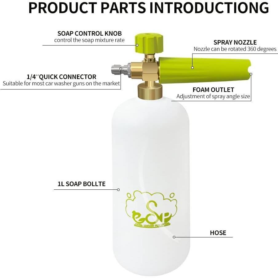 Cañón de Espuma ESP Percepción 1L Ajustable para Lavadora