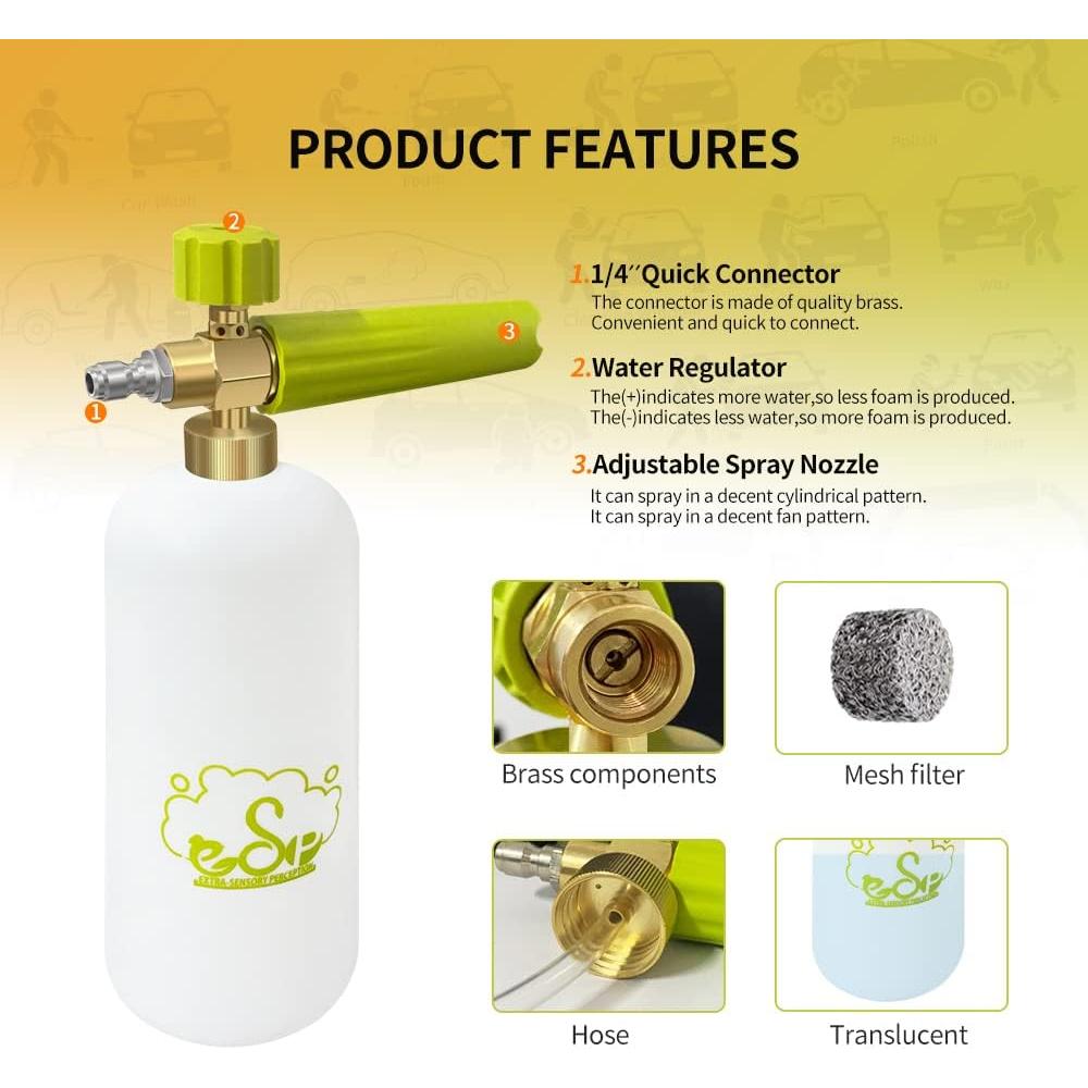 Cañón de Espuma ESP Percepción 1L Ajustable para Lavadora