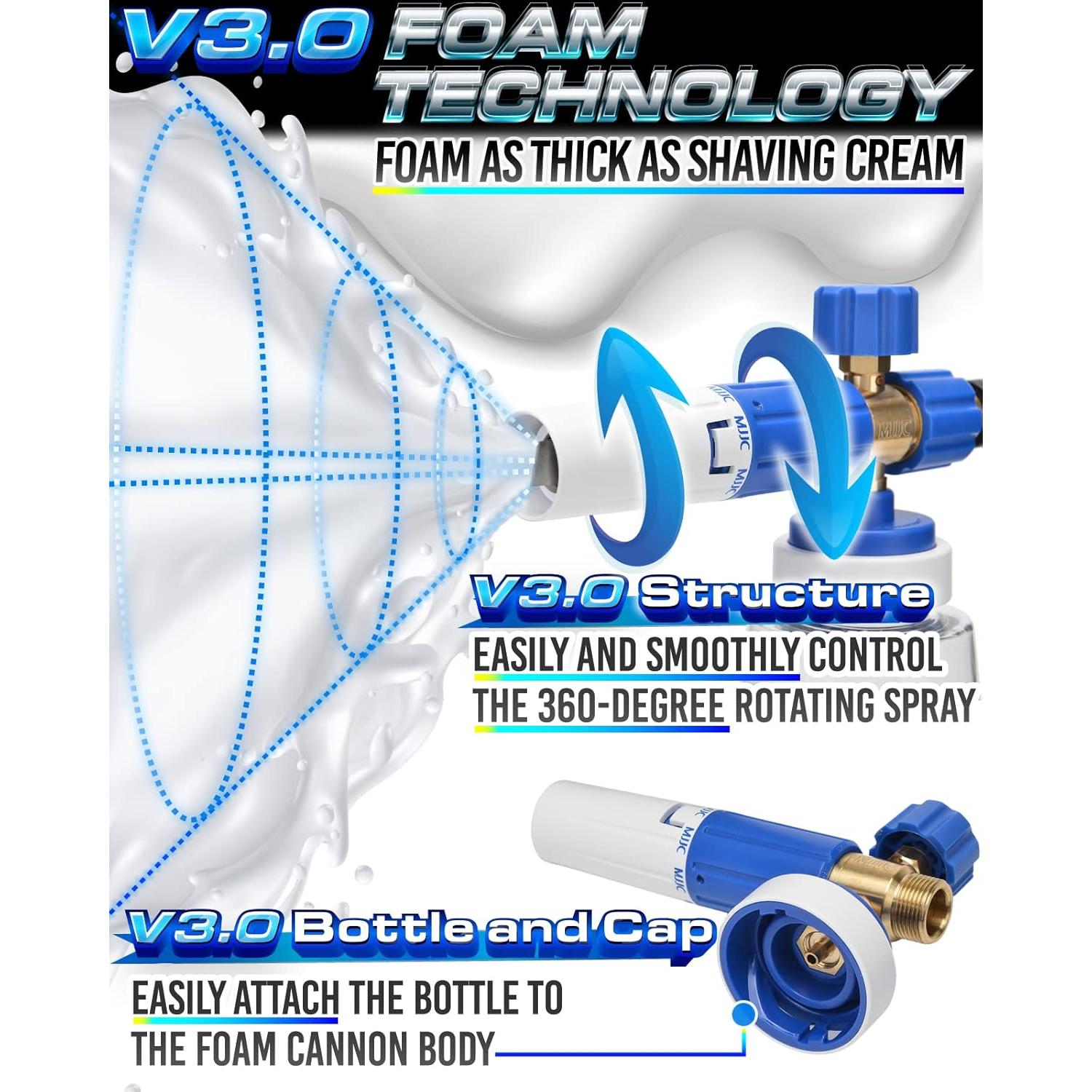 Cañón de Espuma MJJC S V3.0 con Jabón Espumoso 20 fl oz