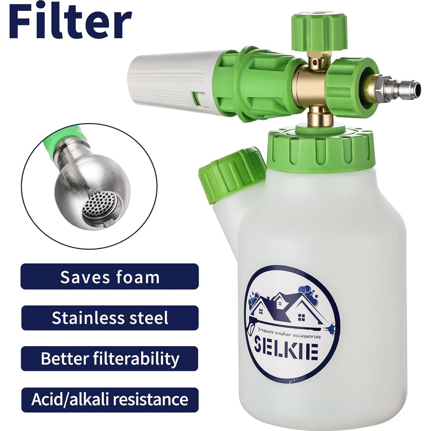 Cañón de Espuma Selkie 4500 PSI con 7 Boquillas Ajustables