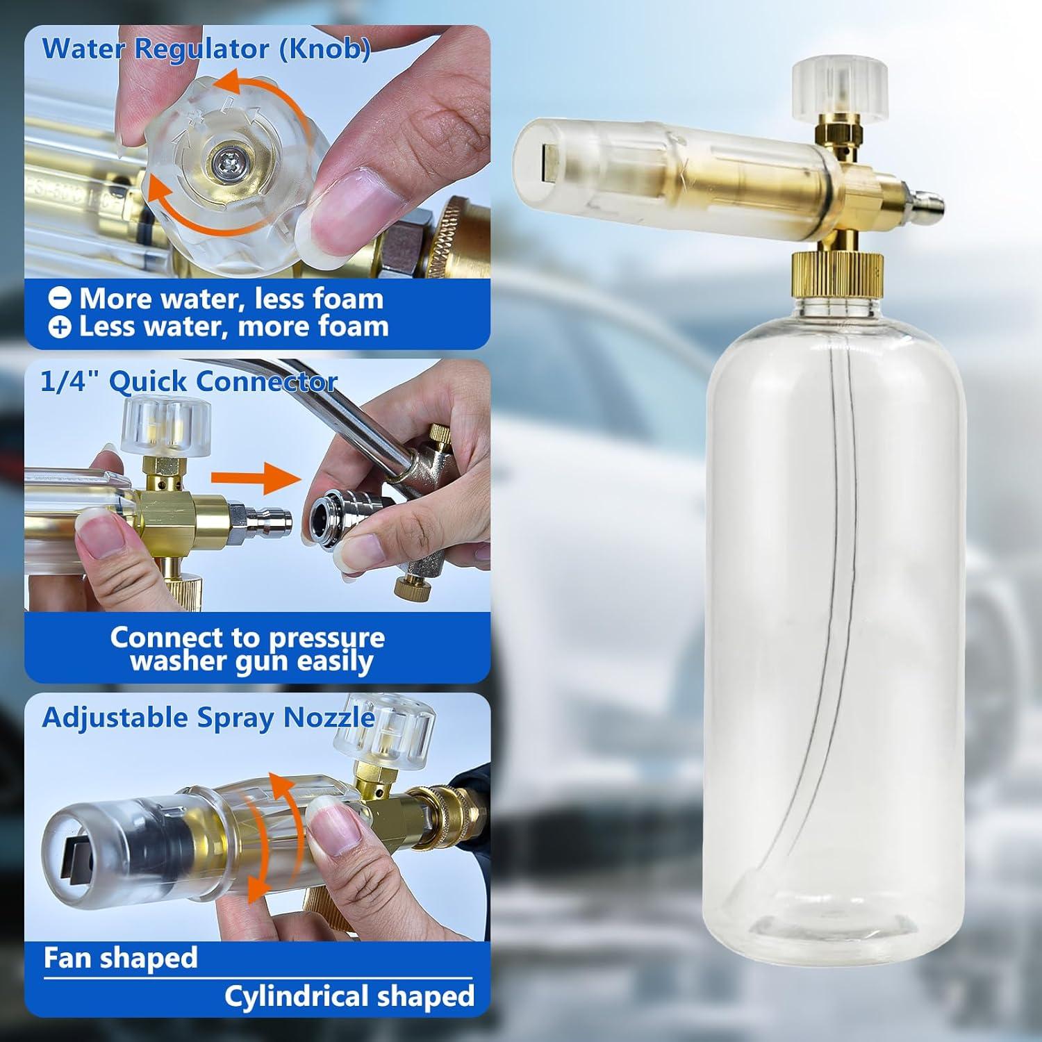 Pistola de Lavado a Presión Shanxinuomushangmaoyouxiangongsi con Cañón de Espuma y 5 Boquillas