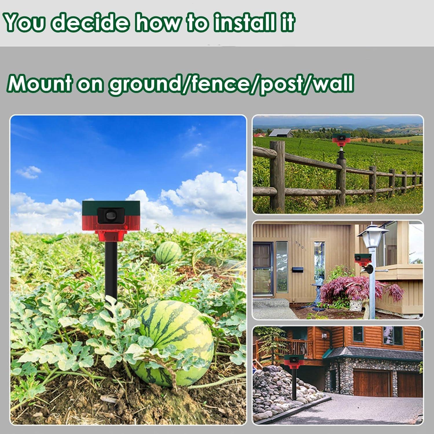 Alarma de Sensor de Movimiento Solar HULPPRE 130dB con Luz