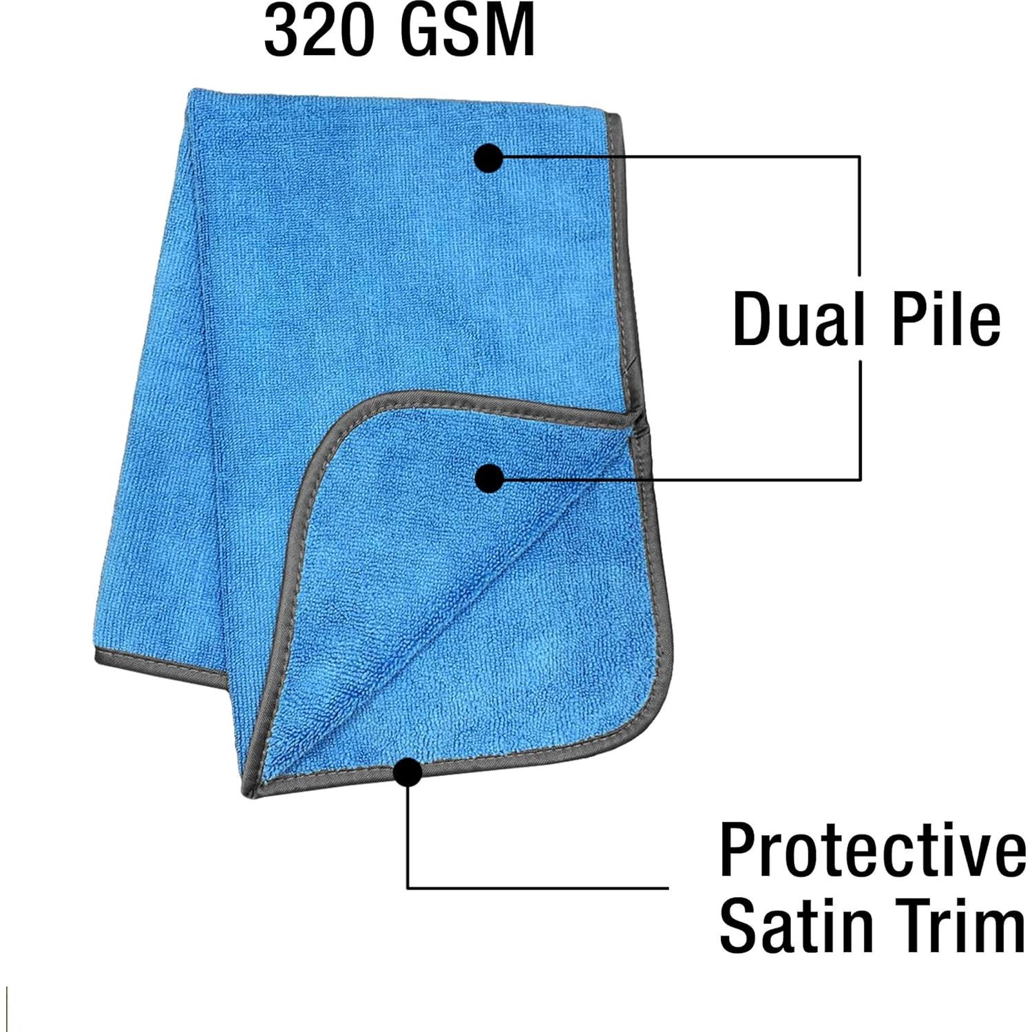 Toallas de Microfibra Detailer's Preference 320 GSM 40.6x61 cm Paquete de 12