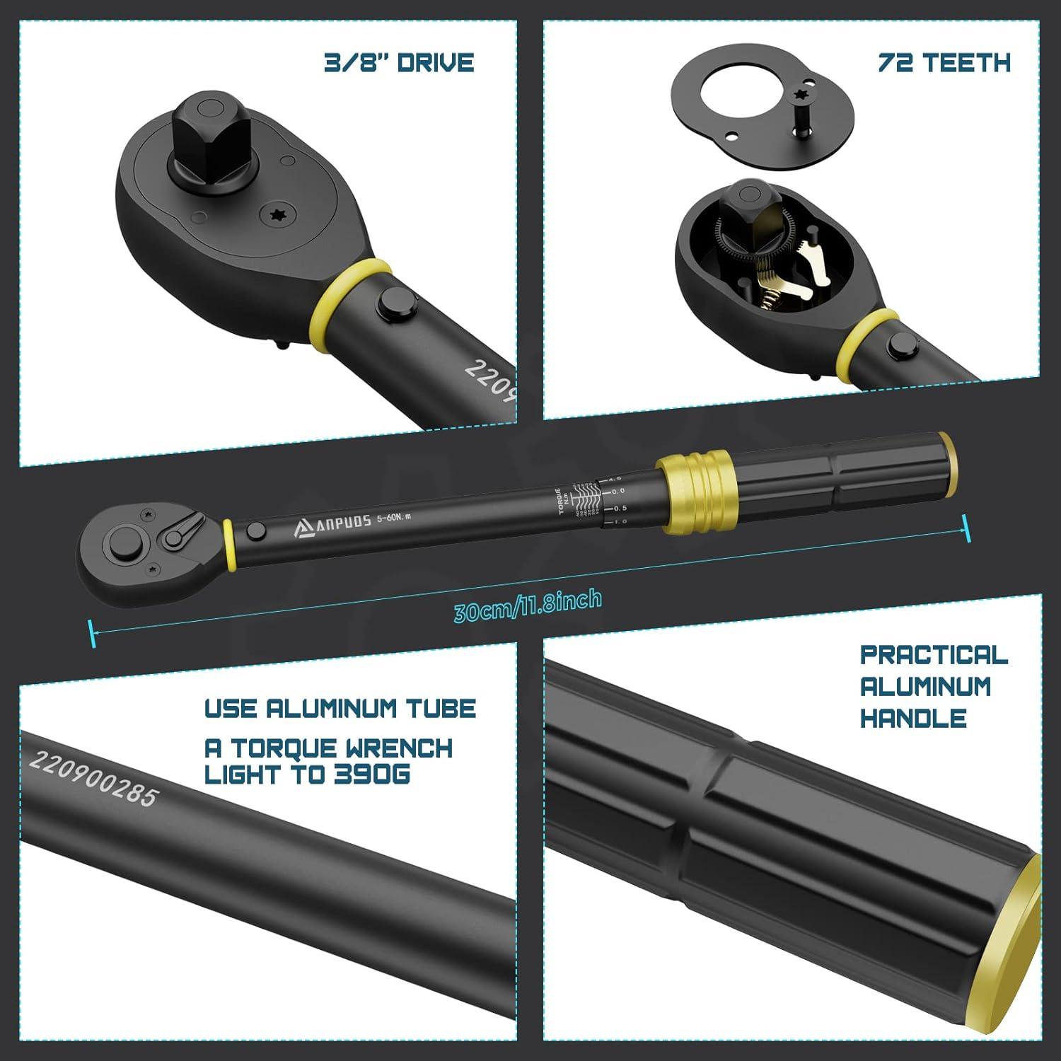 Llave de Torque ANPUDS 5-60 Nm Trinquete Manual