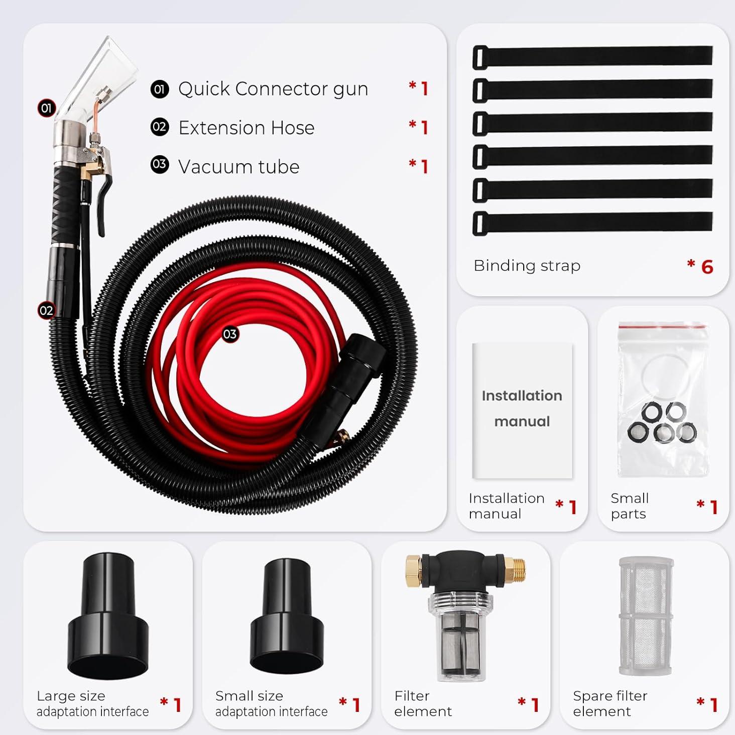 Kit de Extractor Ysytjg para Aspiradora - Limpieza de Alfombras