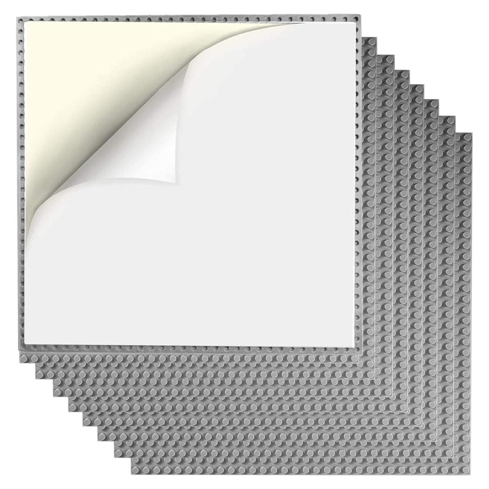 Placas Base Autoadhesivas JNZong 8 Piezas 25x25cm Gris