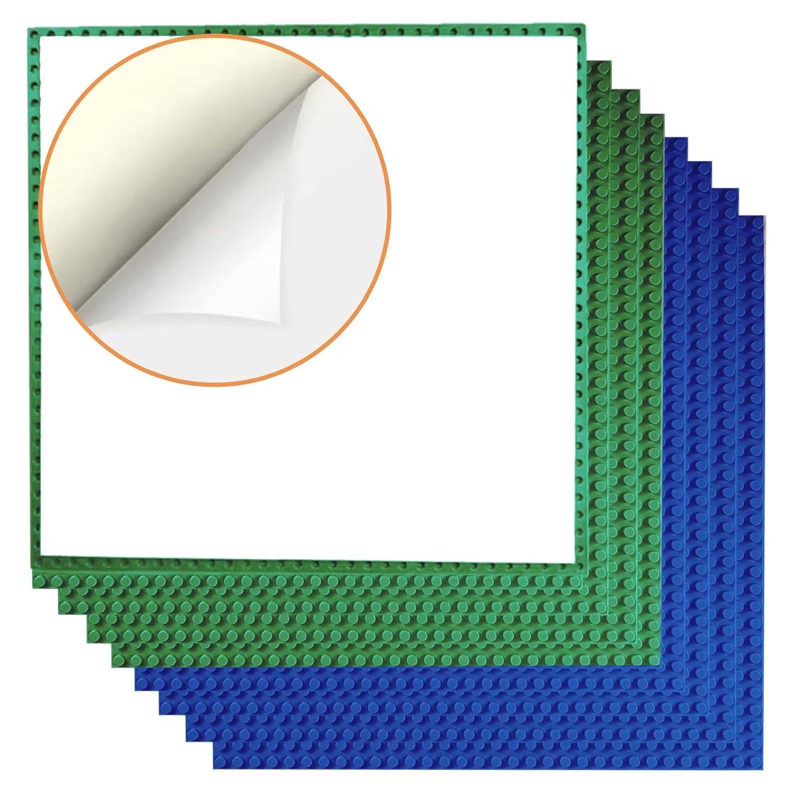 Paquete de 8 Placas Base JNZong 25x25cm Verde y Azul